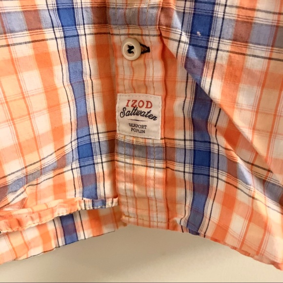 Button up short sleeve shirt - orange gingham - Picture 4 of 7